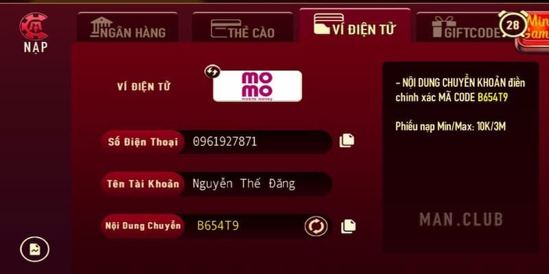 Tại sao cần nạp tiền Manclub trước khi chơi