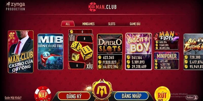 Casino Manclub Trải nghiệm trò chơi tại Casino Manclub